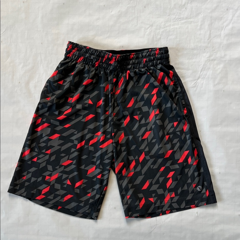 Boys Xersion Black and Red Shorts - S (8)